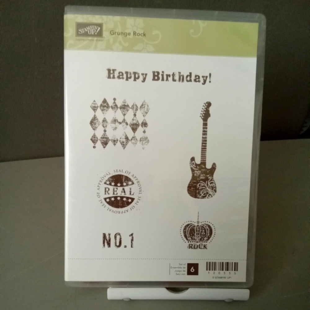 Stampin' Up! 'GRUNGE ROCK' Cling Stamp Set (Used)